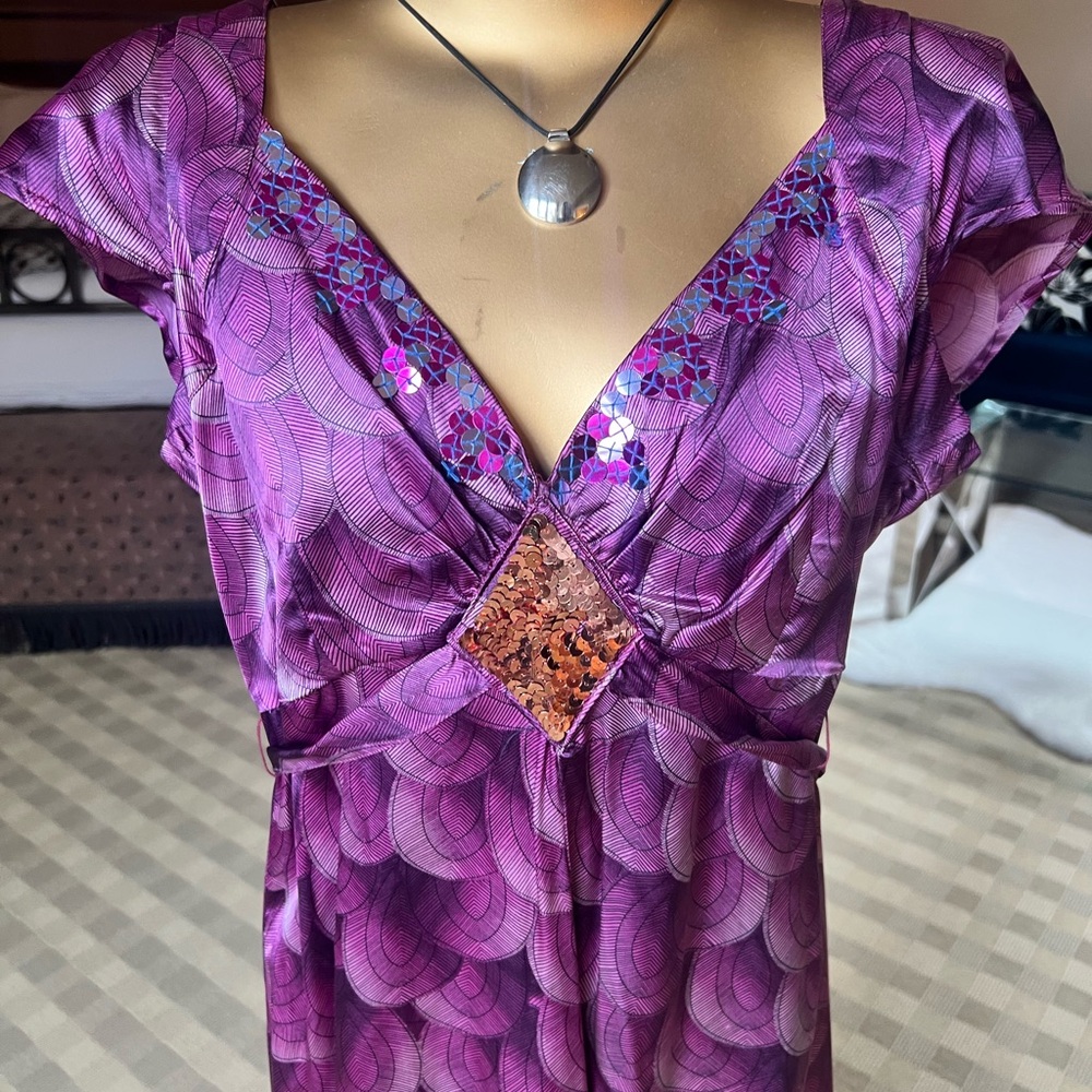 Oilily Purple Textured Dress size 6